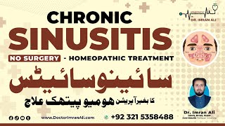 Chronic Sinusitis Homeopathic Treatment Without Surgery With Best Homeopathic Medicines  Doctor381 [upl. by Quickel]