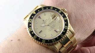 Rolex GMT Master II SERTI DIAL 16718 Luxury Watch Review [upl. by Onofredo454]