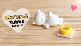 Neko Atsume Tubbs│Polymer Clay Tutorial [upl. by Ric852]