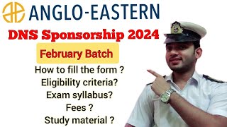 Anglo Eastern DNS Sponsorship Exam  2024 February Batch [upl. by Amolap]