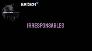 Babasónicos  Irresponsables Letra [upl. by Itin]