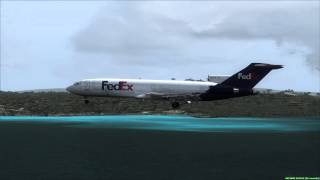 FedEx Boeing 727 on final Phuket RWY 09 [upl. by Enotna]