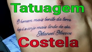 Tatuagem Frase na Costela  Primeira tatuagem do Cliente [upl. by Renate]