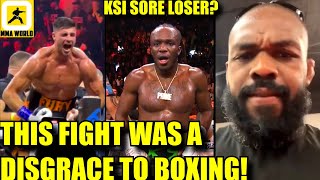 MMA Community absolutely thrash the boxing fight between KSI vs Tommy FuryJon JonesIsrael Adesanya [upl. by Anaillil616]