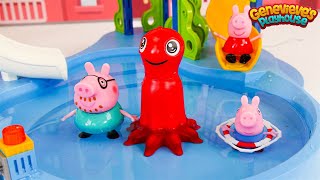 Peppa Pig Get a New Pool amp Paw Patrol Hot Day Toy Videos for Kids [upl. by Eletnahc]