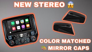 INSTALL ALPINE i209GM STEREO amp MIRROR CAPS ON MY 2018 SILVERADO [upl. by Asiuqram]