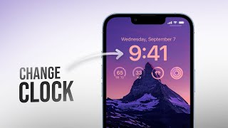 How to Change Clock Widget on iPhone Lock Screen Full Guide [upl. by Ahsened]