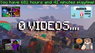 Why I Dont upload Hypixel Skyblock content despite having 600 hours playtime [upl. by Rehpotisrhc133]