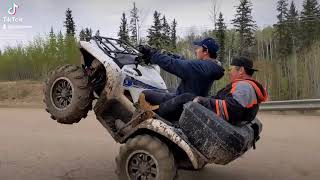 Yamaha grizzly 700 wheelie wheelie yamaha grizzly tandem [upl. by Findley]