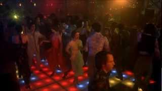 Saturday Night Fever Disco Inferno The Trammps John Travolta dancing HD 1080 with Lyrics [upl. by Zane]