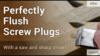 Woodworking  Perfectly Flush Screw Plugs [upl. by Akisej]