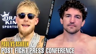 JAKE PAUL VS BEN ASKREN  FULL POST FIGHT PRESS CONFERENCE [upl. by Letnuhs840]