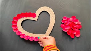 2 Beautiful valentines day Wall hanging craft Paper craft for home decoration [upl. by Ahsratan570]