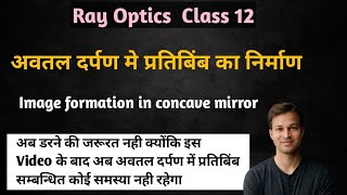 Image Formation In Concave mirror  अवतल दर्पण मे प्रतिबिंब का निर्माण  In Hindi [upl. by Otsedom]