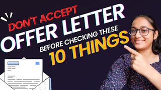 10 Important Things You Should Keep in Mind before accepting OFFER LETTER  Dont Miss This 🤯 [upl. by Ammann806]