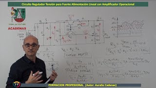 Como funciona circuito regulador tension con OPAMP para fuente tensiónClase 67 [upl. by Cai]