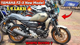 New 2024 Yamaha FZX 150 MATTE TITAN Colour  Full Review  New Price  Mileage [upl. by Alyad]