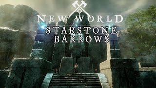 New World MMO  Starstone Barrows Dungeon First Time Full Run  Great Axe amp Hatchet Build [upl. by Peri]