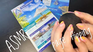 ASMR German  Deutsch Page flipping  Urlaubsprospekte Blättern  crinkle sounds  whispering [upl. by Eylrahc]