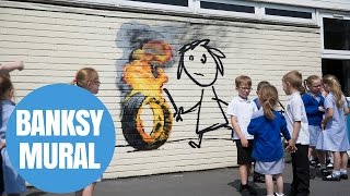 Banksy Leaves Mural On The Side Of Classroom In Bristol [upl. by Htiek]