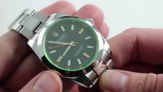 Rolex Oyster Perpetual Milgauss 116400GV Luxury Watch Review [upl. by Ayekehs]