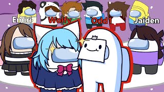 Odd1sOut and Wolfychu as Imposters Among Us Proximity Chat [upl. by Aihtennek]