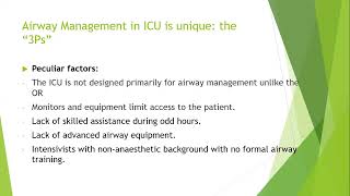 Airway Management in Critically Ill part 1 [upl. by Sedicla395]