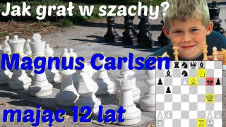 SZACHY 219 Jak grać w szachy 12letni Magnus Carlsen przyszły mistrz świata  obrona CaroKann [upl. by Ancilin909]