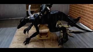 Jurassic World Fallen Kingdom Blue vs Indoraptor Toy movie prv [upl. by Adnilra474]