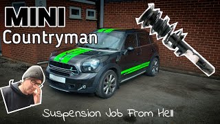 Mini Countryman R60 Suspension Strut Change [upl. by Fabriane213]