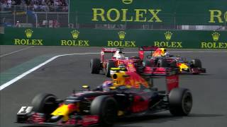 Vettel Verstappen And Ricciardo Battle In Mexico  Mexican Grand Prix 2016 [upl. by Aihcela]