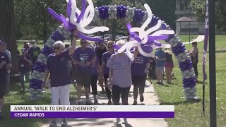 Hundreds of Iowans gather for the Walk to End Alzheimers event [upl. by Leatri]