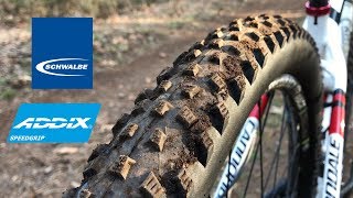 Tires Schwalbe Rocket Ron 29x225 SnakeSkin TL Easy Addix Speedgrip in Test [upl. by Annaer502]