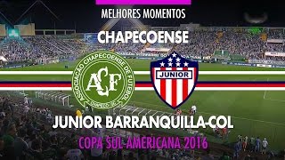 Melhores Momentos  Chapecoense 3 x 0 Junior BarranquillaCOL  Copa SulAmericana  26102016 [upl. by Saxet]