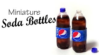 Miniature Soda Bottle Tutorial  Pepsi Inspired [upl. by Zed677]