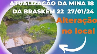 Atualização 22 da mina 18 da BRASKEM no Mutange  Maceió  Alagoas Brasil  visto de cima em 4K [upl. by Olympias]