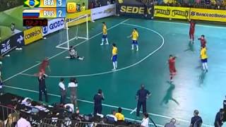 FutsalFINAL Brasil 4 3 x 3 2 Rússia CAMPEÃO Grand Prix Futsal 2013 [upl. by Noryk279]