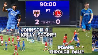 AFC WIMBLEDON V CHARLTON ATHLETIC CRAZY SOLIHULL LINK UP JOHNSON amp KELLY SCORE [upl. by Atirma]