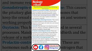 Hypothalamic hormone  Hypothalamus Function [upl. by Leschen]