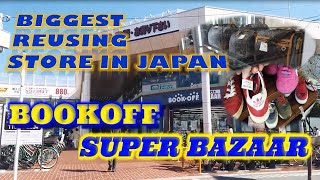 Book Off Super Bazaar  Biggest Reusing Store In Japan I ELJUN [upl. by Notniw546]