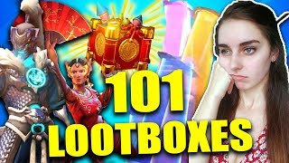 UNBOXING 101 LUNAR LOOTBOXES Overwatch 2018 [upl. by Nada562]