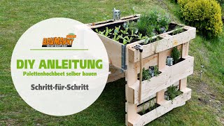 Palettenhochbeet selber bauen  GLOBUS BAUMARKT [upl. by Anaillil253]