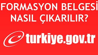 EDevlet Formasyon Belgesi Nasıl Çıkarılır [upl. by Viquelia]