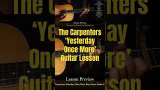 The Carpenters Yesterday Once More Easy Strum Guitar Lesson [upl. by Edge]