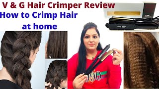 Amazon VampG Hair Crimper Review  How to do Hair Crimping at Home Shestyleshop [upl. by Marielle]