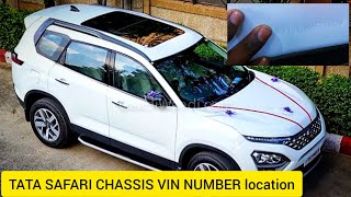 NEW TATA SAFARI CHASSIS VIN NUMBER LOCATIONchassisnumberlocation 2023 safari tata vinnumber [upl. by Hirsch]