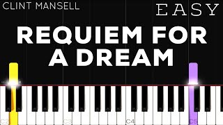 Requiem For A Dream  EASY Piano Tutorial [upl. by Aevin394]