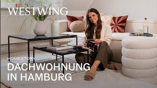 Skandinavisch modern wohnen  So gemütlich lebt Birte über den Dächern Hamburgs  Roomtour [upl. by Harden]