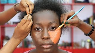 100M Views 😱 VIRAL ⬆️ BLACK BARBIE MAKEUP TRANSFORMATION 😱 HAIR AND MAKEUP TRANSFORMATION [upl. by Bonucci303]