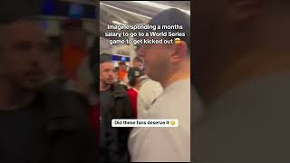 Yankees fans kicked out of World Series for grabbing Mookie Bett’s glove worldseries yankees [upl. by Jabon]